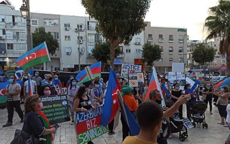 İsraildə erməni terroruna etiraz aksiyası - Fotolar