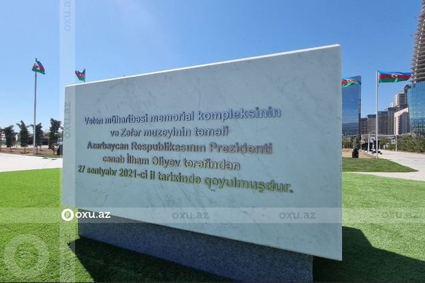 İlham Əliyev Vətən Müharibəsi Memorial Kompleksinin və Zəfər Muzeyinin təməlini qoydu