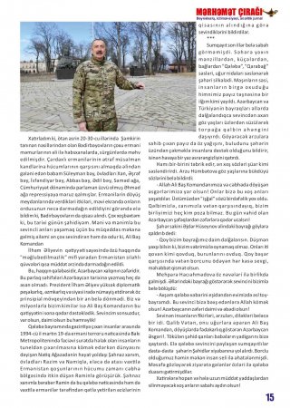 "Mərhəmət Çırağı" jurnalının 8 noyabr "Zəfər Günü"nə həsr etdiyi xüsusi buraxılışı işıq üzü gördü