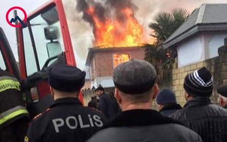 Sumqayıtda güclü yanğın - Bir neçə ev yandı