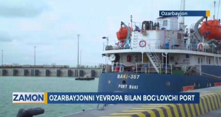 Özbəkistan telekanalında Bakı Limanı haqqında veriliş yayımlanıb