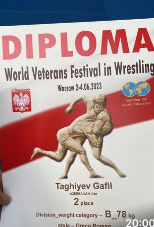 Qafil Tağıyev “Güləş üzrə dünya veteranları“ Festivalında ikinci yeri qazanıb- FOTO