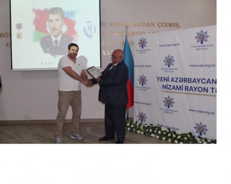 Şəhid Əlif Lətif oğlu Hacıyevin yubileyi qeyd olunub 