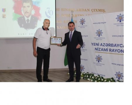 Şəhid Əlif Lətif oğlu Hacıyevin yubileyi qeyd olunub 