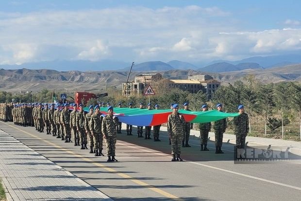 Zəngilanda Zəfər Günü münasibətilə hərbçilərin yürüşü keçirilib
