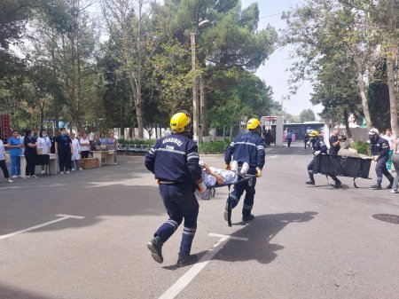 Sumqayıt şəhər Perinatal Mərkəzdə obyekt mülki müdafiə məşqləri keçirilib