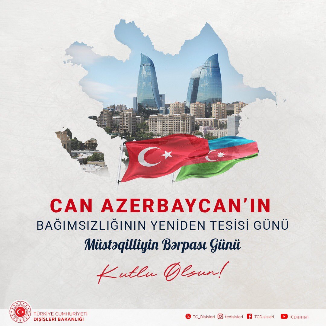 Türkiyə XİN Azərbaycanı təbrik etdi 
