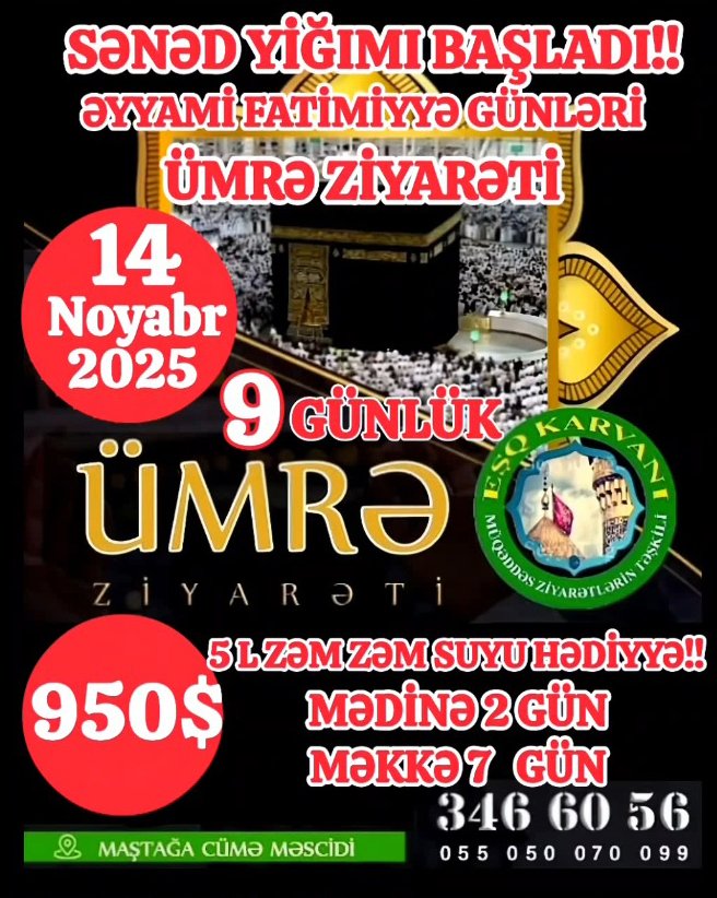 Müqəddəs Ziyarətgahlara qeydiyyat başladı